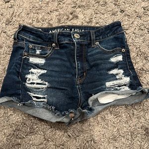 Women’s dark blue jean shorts